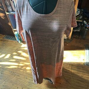 Lularoe heathered blue high low loungewear 2x Carly dress